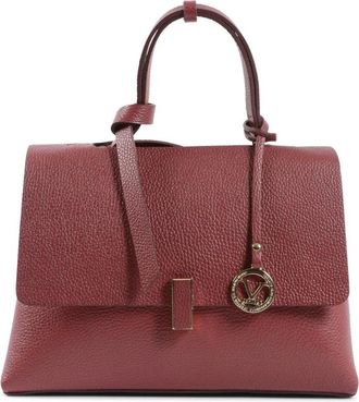 19V69 Tassen, Dames, Rood, ONE Size, Leer, Rode leren satchel handtas
