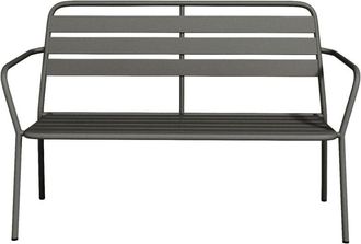 VENTE-UNIQUE.COM Banco de jard&iacute;n acero gris antracita