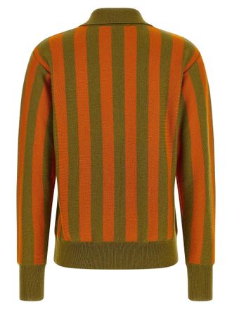 Alberto Biani Striped Cashmere Sweater - Olive