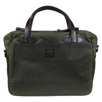 Filson Tin Cloth Compact Briefcase - - Bags - Uomo - Verde - ONE SIZE
