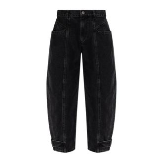 Isabel Marant Leja Jeans - female - Isabel Marant - Loose Fit Jeans - Black - 2XS - Jeans