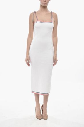 Fendi Jacquard-Knit Slip Dress with Monogram Pattern Fendi