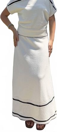 Sita Murt/ Striped Skirt In White
