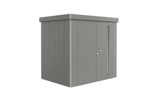BIOHORT Caseta Metalica Biohort Jardin Neo 3b Doble Puerta Color Gris Cuarzo Metalico