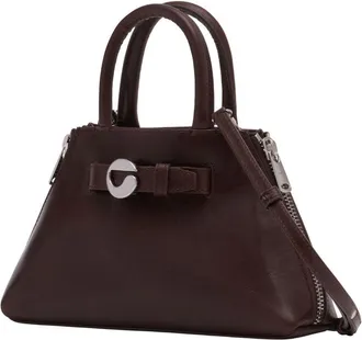Coperni Womens Data Top Handle Bag Brown Calfskin
