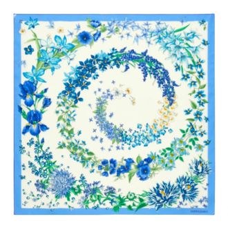 Ferragamo Foulard in Seta con Stampa Primavera - - Accessories - Donna - Multicolore - ONE SIZE