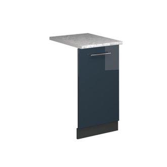 Vicco Panel Frontal Del Lavavajillas Fame-line, Azul Oscuro Alto Brillo, 45 Cm, Et M&aacute;rmol Vicco