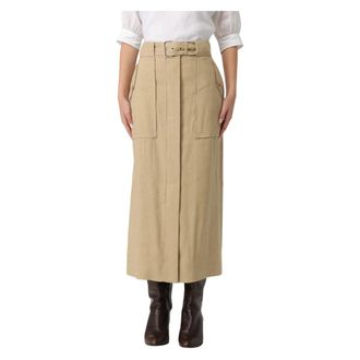 Alberta Ferretti Dames, Rokken, Beige, Maat: L Linnen