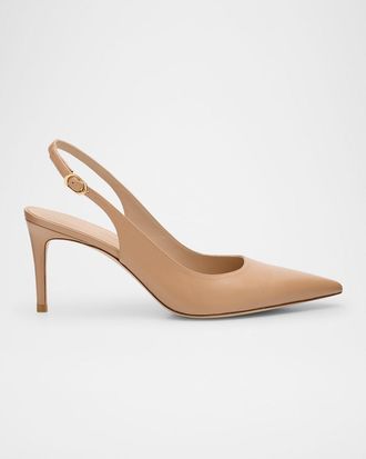 Stuart Weitzman Stuart Leather Slingback Pumps