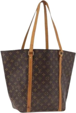 Louis Vuitton Pre-owned Vintage Monogram Tote Bag - Dames - Vintage Shopper - Bruin - ONE Size - Leer - Vintage