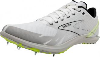 Brooks Mens Draft Xc Lightweight Cross-Country Racing Shoe In White/black/nightlife