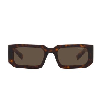 Prada Sunglasses, unisex, Brown, Size: 53 MM Rectangular Acetate Sunglasses
