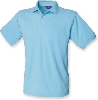 Henbury Heavy Pique Polo Shirt : Color - Sky : Size - M