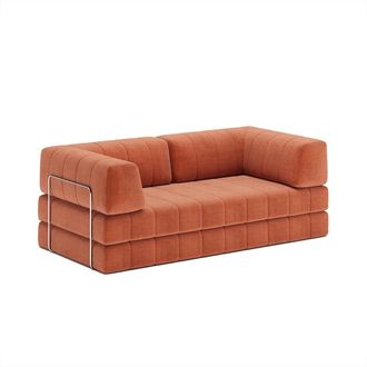 Innovation Cozypad Schlafsofa, 2 L-f&ouml;rmige R&uuml;ckenpolster, rust orange (Stoff 412 Esina)