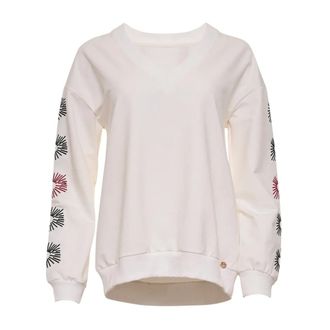 Maicazz Dames, Sweatshirts & Hoodies, Wit, Maat: 2XL