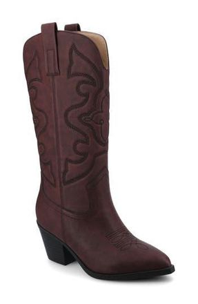 Journee Collection Chantry Western Boot in Oxblood at Nordstrom Rack, Size 6.5