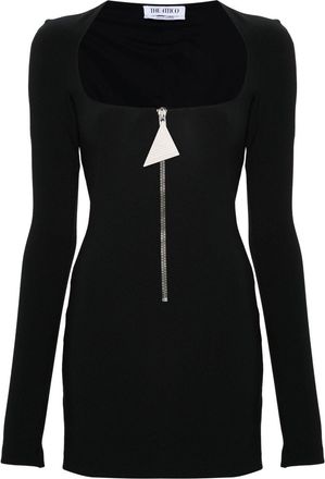 The Attico scoop-neck mini dress - women - Elastane/Polyester - 44 - Black