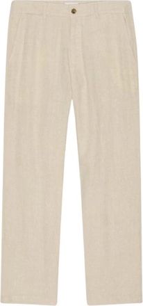 Nn.07 Aden Regular Fit Straight Broeken - Heren - Straight fit broeken - Beige - W33 - Linnen - Broeken