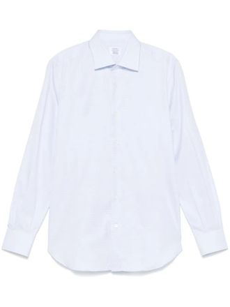 Mazzarelli mini-check shirt - Blue