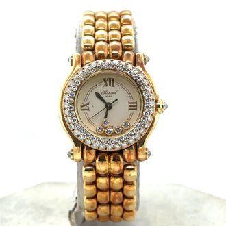 Chopard Pre-owned Chopard Happy Sport Diamond Diamond White with 5 floating diamonds Dial Ladies Watch 27/6151-20