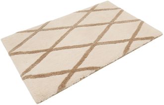 Homie Living Badematte »San Bosa« Höhe 20 mm rutschhemmend beschichtet fussbodenheizungsgeeignet schnell trocknend Badteppich, modernes Rauten Design, waschbar, Ba