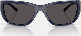 Arnette Bubblewrap - Occhiali da sole rettangolari blu scuro con lenti grigie