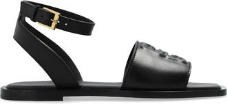 Givenchy 4G leather flat sandals - women - Calf Leather/Calf Leather/Calf Leather - 40 - Black