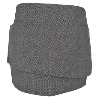 Acne Studios Tweed Asymmetric Mini Skirt in Grey Polyester
