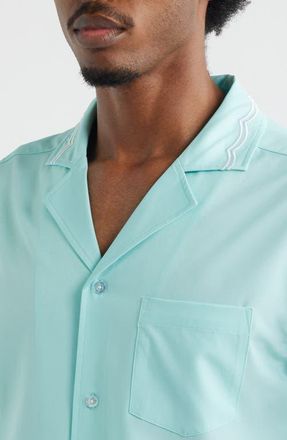 MAVRANS Beach Blue Waves Weekend Camp Shirt in Light Blue at Nordstrom, Size Xx-Large