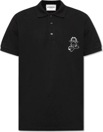 Iceberg Polo Shirt Iceberg x Garfield - Heren - Polos - Zwart - L - Katoen - Tops