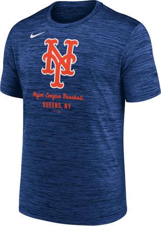 Nike New York Mets Velocity Nike Mens Dri-FIT MLB T-Shirt in Blue | NKPQ4EWNME-3UD