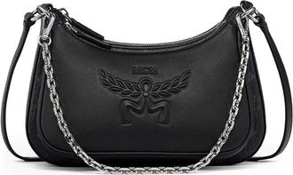 MCM Visetos Crossbody Bag - Dames - Schoudertassen - Zwart - ONE Size - Su&egrave;de - Tassen