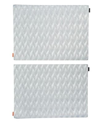 Missoni Home patterned placemats (set of two) - unisex - PVC/Polyester/Porcelain - One Size - Blue