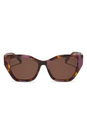 DIFF Eyewear Evie 54mm Cat Eye Sunglasses in Brown at Nordstrom Rack
