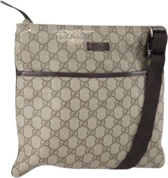 Gucci Pre-owned Canvas gucci-bags - Dames - Vintage Schoudertas - Beige - ONE Size - Vintage