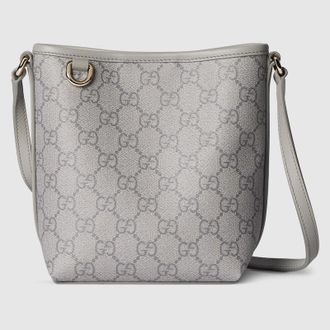 Gucci GG Emblem Nano Bucket Bag, Grey, GG Canvas