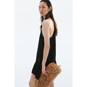 H&M A-line Strappy Dress in Black at Nordstrom, Size X-Large