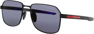 Prada Mens Black Rectangular Sunglasses PS54WSDG005U