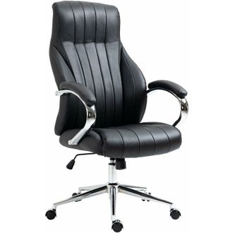 Clp Clp - Silla De Oficina Wigan En Cuero Real Negro