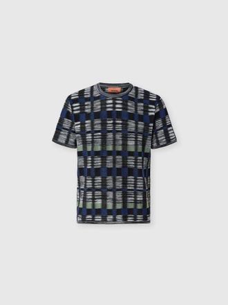 Missoni Crew-neck Cotton And Viscose T-shirt With Check Pattern in Multicoloured at Nordstrom, Size 48 It