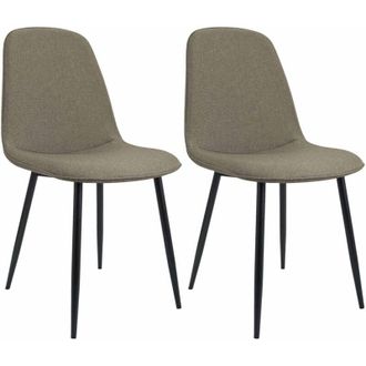 Clp Set di 2 sedie da pranzo Maryam Tortora Tessuto