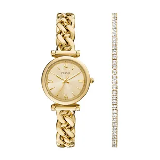 Fossil Gouden Carlie Geschenkset Elegant Ontwerp - Dames - Accessoires - Geel - Maat: ONE Size