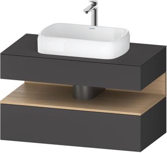Duravit Duravit - Qatego Consola Mueble Bajo Lavabo, 1 Extra&iacute;ble, 1 Caj&oacute;n