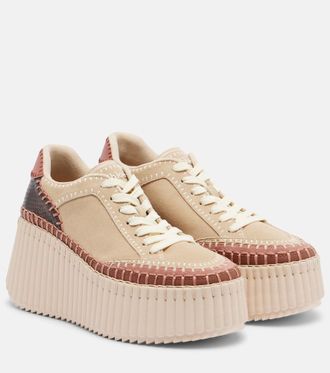 Chlo&eacute; Chlo&eacute; Nama suede platform sneakers