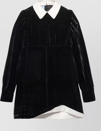 Prada asymmetric hem dress long sleeves