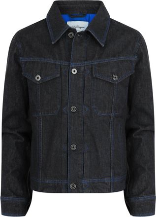 Ferragamo Contrast-Stitch Denim Jacket
