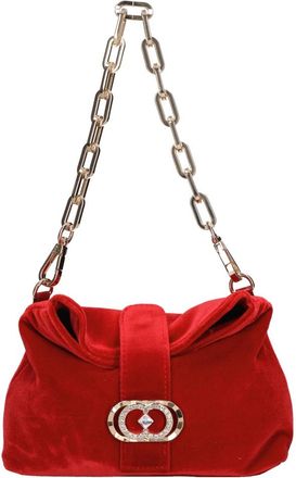 La Carrie Night Edition Fluweel Tas - Dames - Schoudertassen - Rood - ONE Size - Tassen