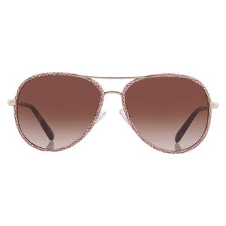 Tory Burch Brown Gradient Pilot Ladies Sunglasses TY6114 336013 58