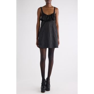 Chlo&eacute; Ruffle Slipdress in Black at Nordstrom, Size 10 Us