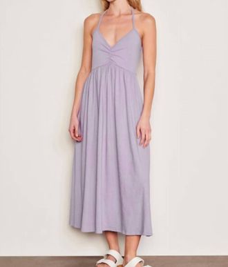 Sundry Tie Back Midi Dress In Lavender